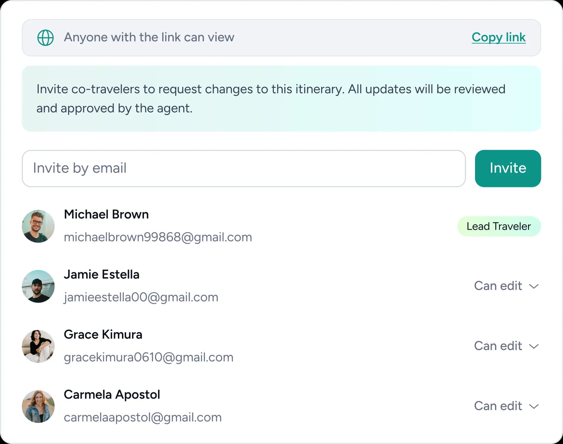 Collaborative Travel Planning