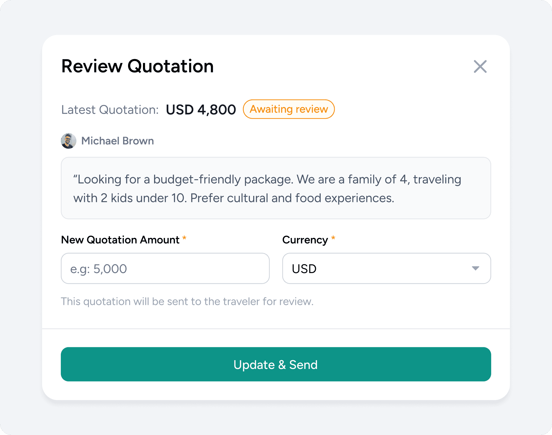Quotation & Approval Management